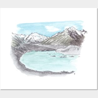 Tasman Glacier View Posters and Art